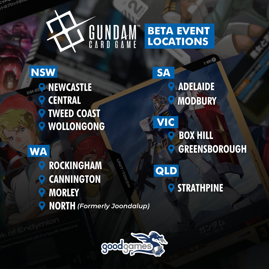 GDM Beta Locations Gundam Card Game Beta Locations